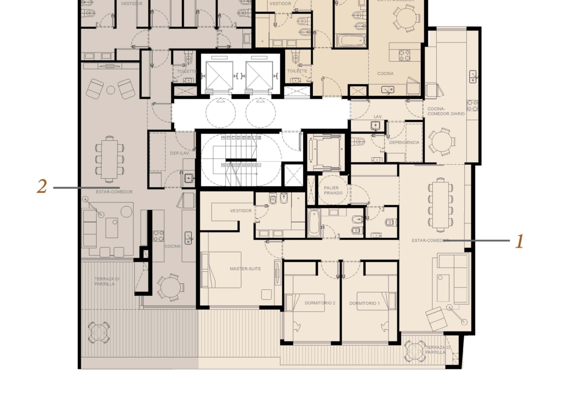 Cerviño 3941 * 2º 3 – dpto. 3 amb. – sup: 80.61 m2 – por m2 3.865 USD