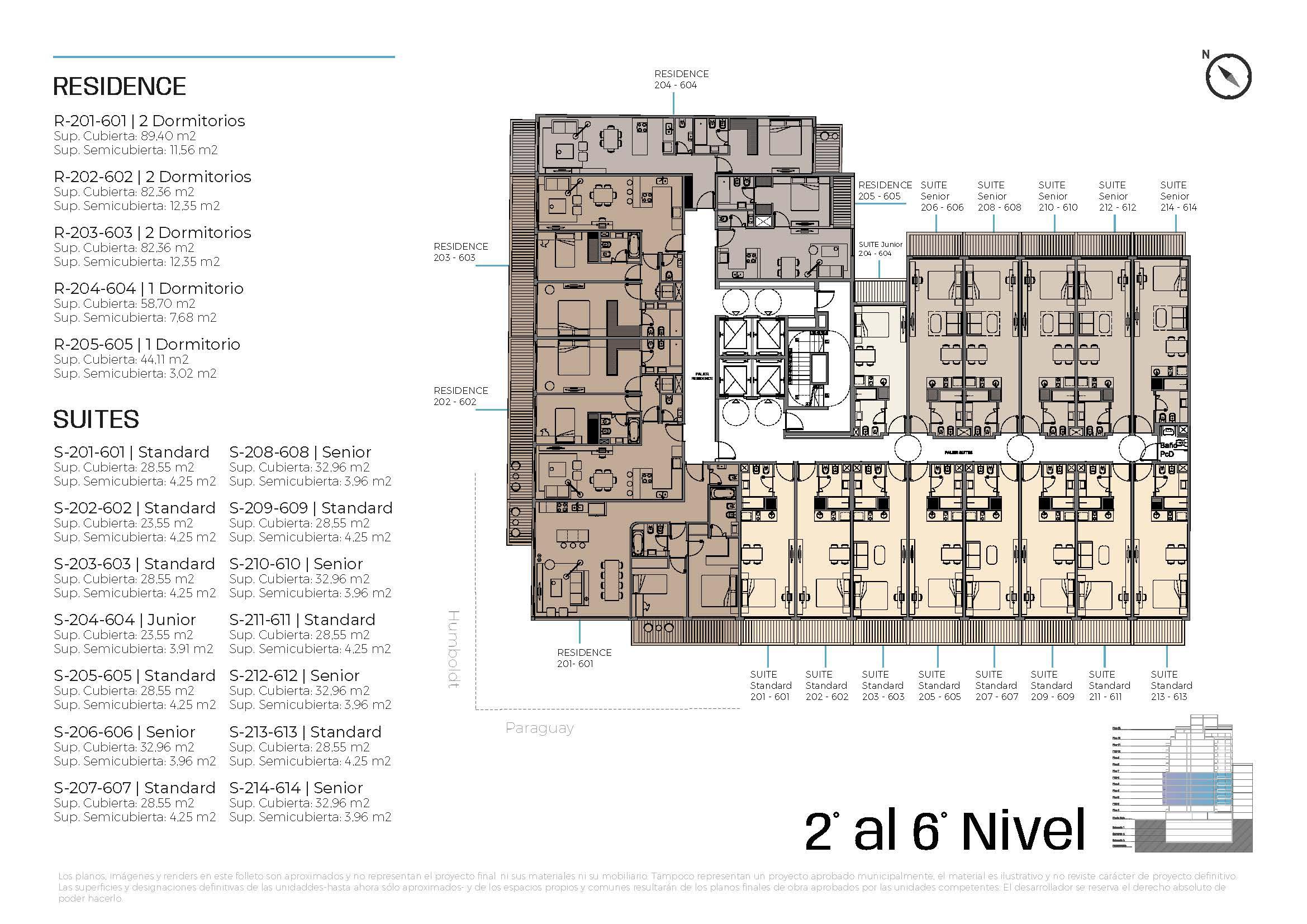 Paraguay y Humboldt  * 4º 1 – Suite Standard – 1 amb. con amenities