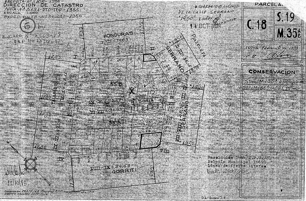 Soria 5033 @ Terreno en Palermo Soho – Incidencia 642